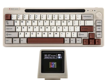 Klaviatūra Epomaker RT65 (Balta/Pilka)