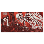 "LIT Mousepad" Mouse Pad Skeleton Spectre, by Utagawa Kuniyoshi (Red)