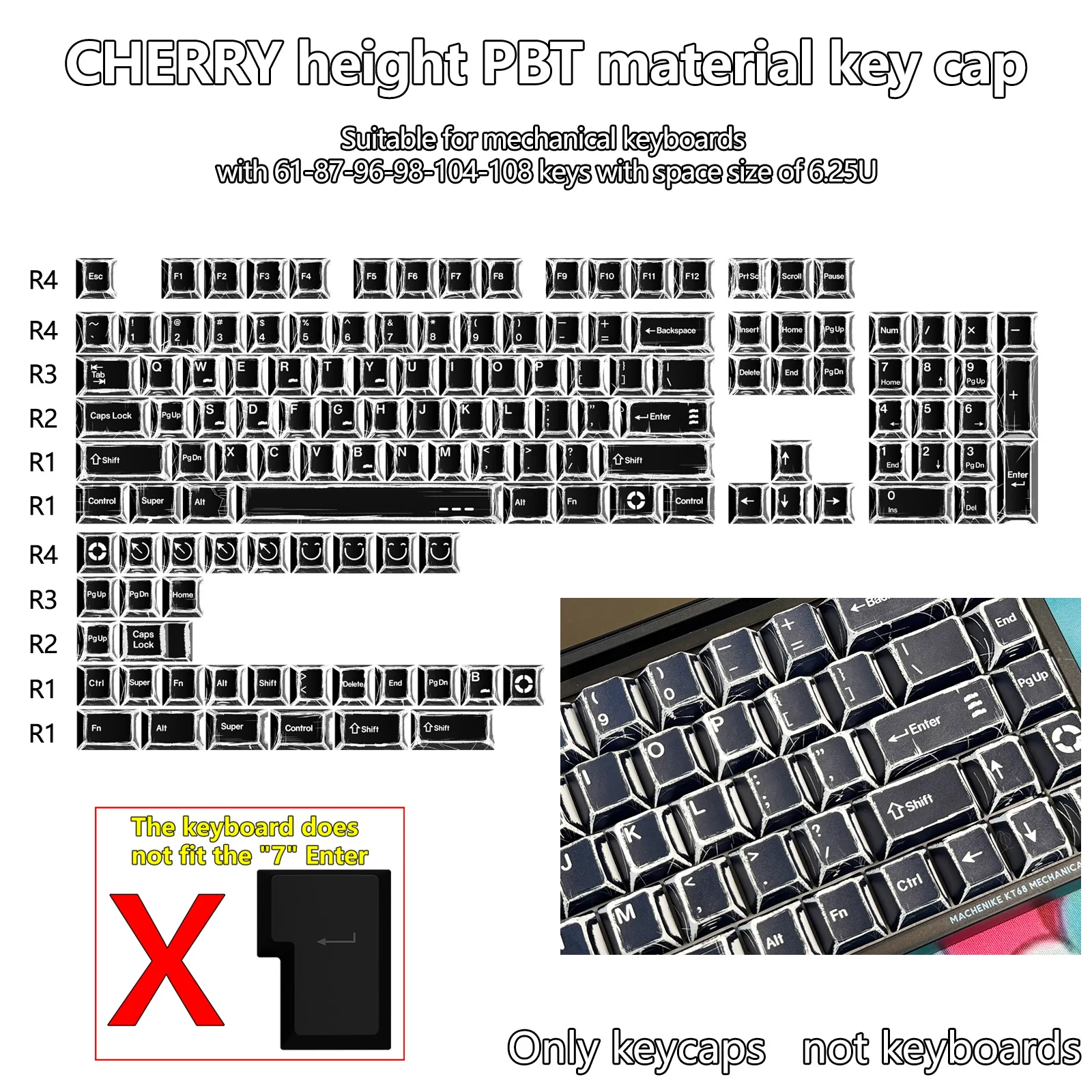 Klaviatūros keycaps’ai Royal Kludge CHERRY-111-klaviaturos.shop