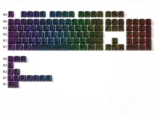 Klaviatūros keycaps'ai HZGAMER (Black Contour)