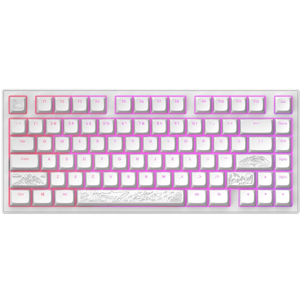 Klaviatūra Dark Project ALU81A Terra Nostra (Balta)-klaviaturos.shop