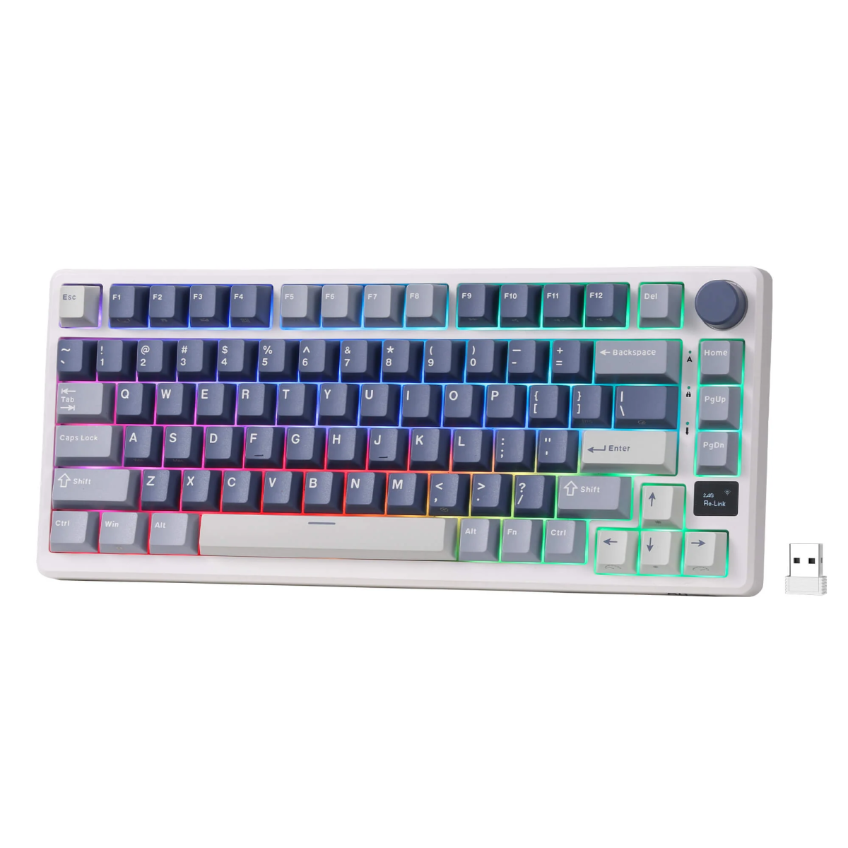 Klaviatūra Royal Kludge RK M75 (Ocean blue) - Vaizdas 2