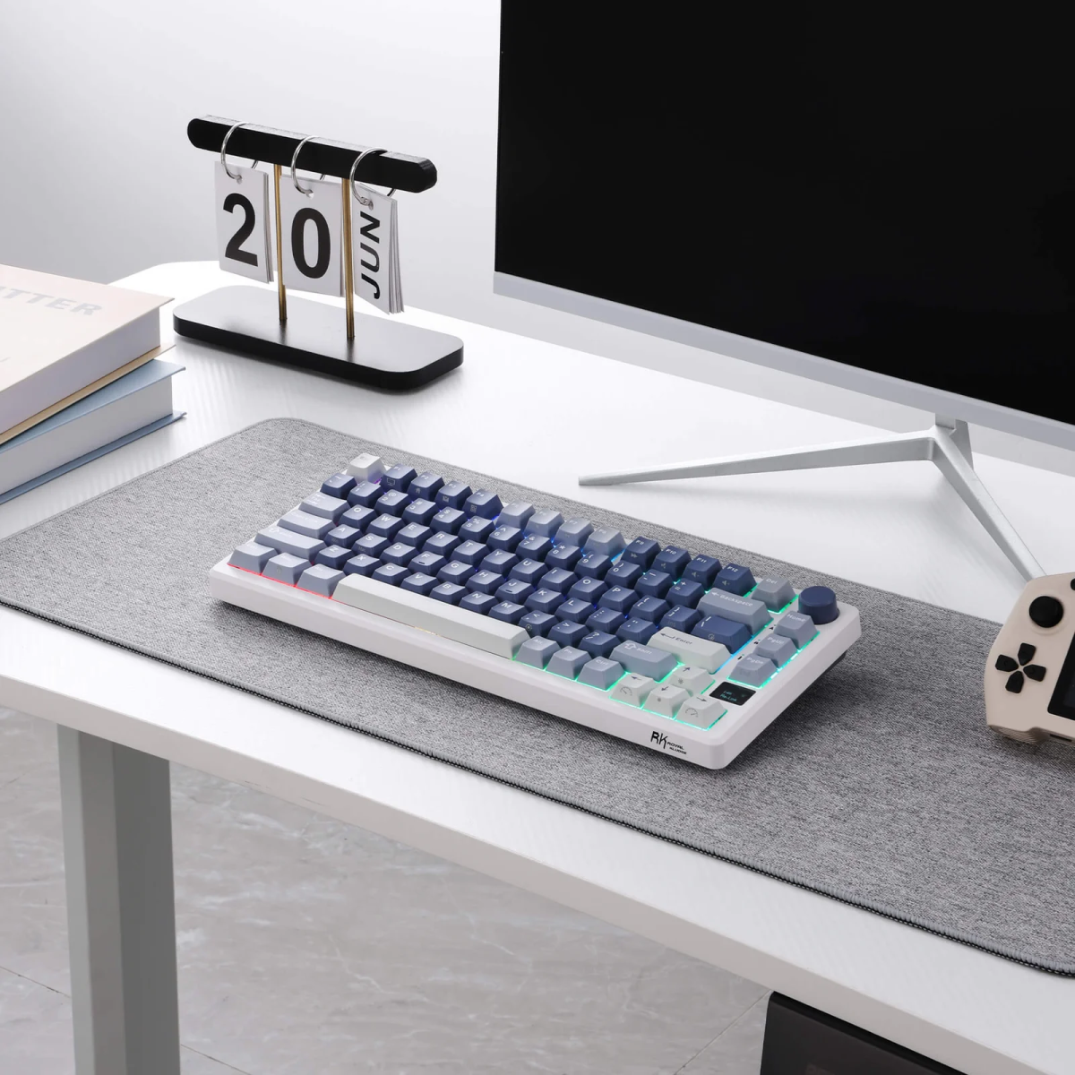 Klaviatūra Royal Kludge RK M75 (Ocean blue) - Vaizdas 4