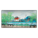 Mouse pad "LIT Mousepad" Rain at Shinobazu Pond, by Hasui