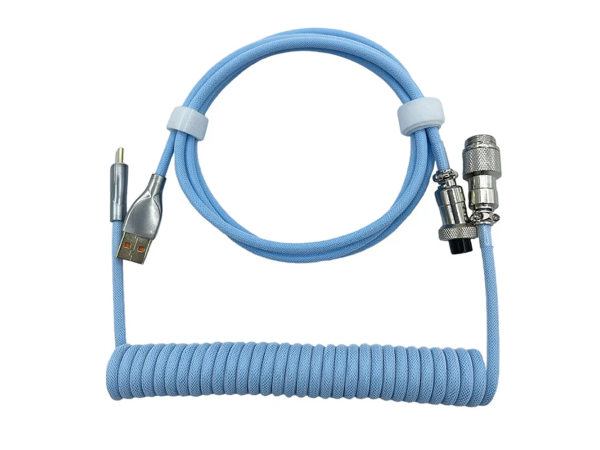 VGN Double-Layer Coiled Cable (Light Blue)