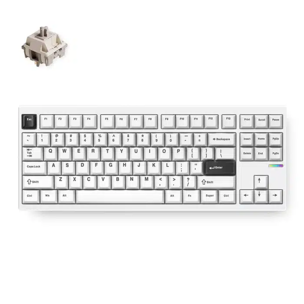 Klaviatūra MCHOSE GX87 Ultra Aluminum (White Electrophoresis) - Image 2