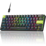 Klaviatūra Royal Kludge C61 Magnetinė Hall Effect (Black Green) - Vaizdas 2