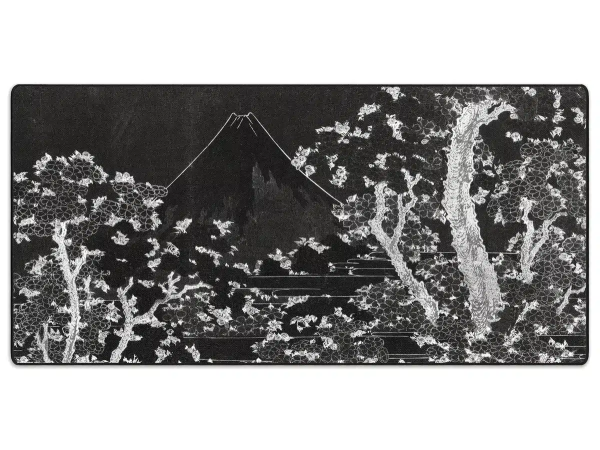 "LIT Mousepad" Mount Fuji with Cherry Trees in Bloom