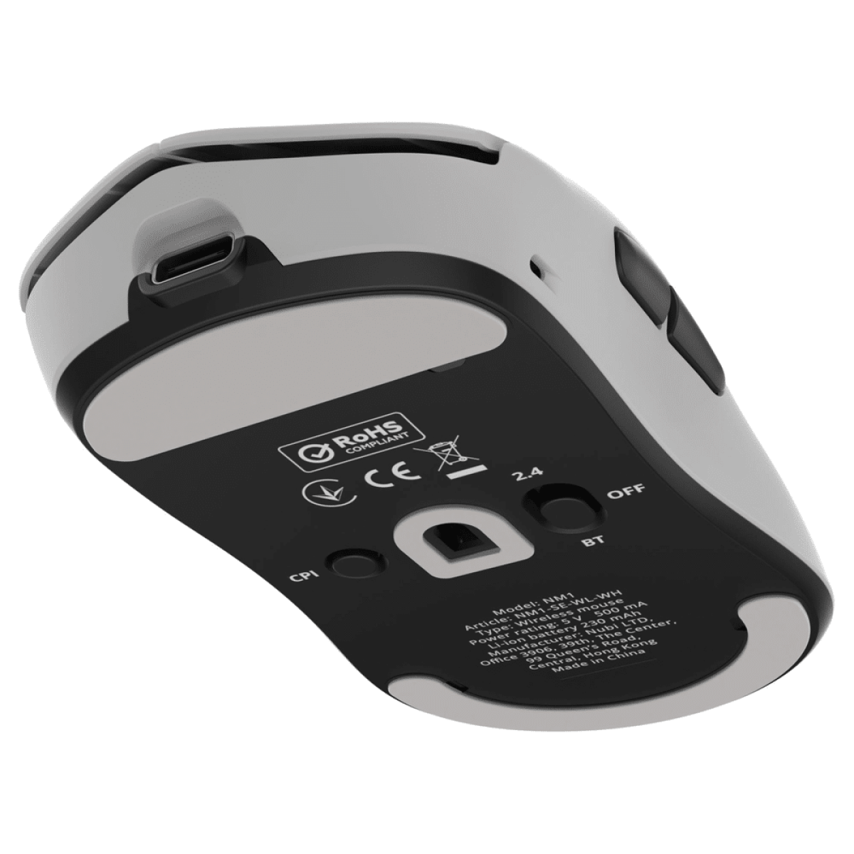 Žaidimų Pelė Nubi Mouse NM1 SE (Balta) - Image 3