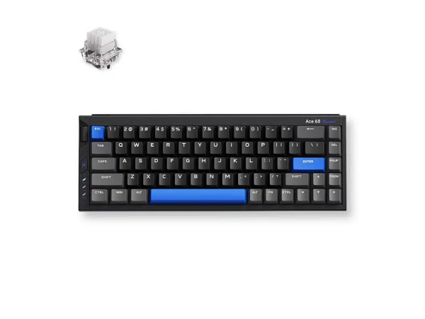 Klaviatūra MCHOSE Ace 68 Turbo Full-aluminum Esports Magnetinė Hall Effect (Cyber Black)