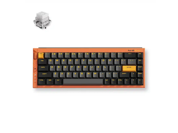 Klaviatūra MCHOSE Ace 68 Turbo Full-aluminum Esports Magnetinė Hall Effect (Galaxy Orange)