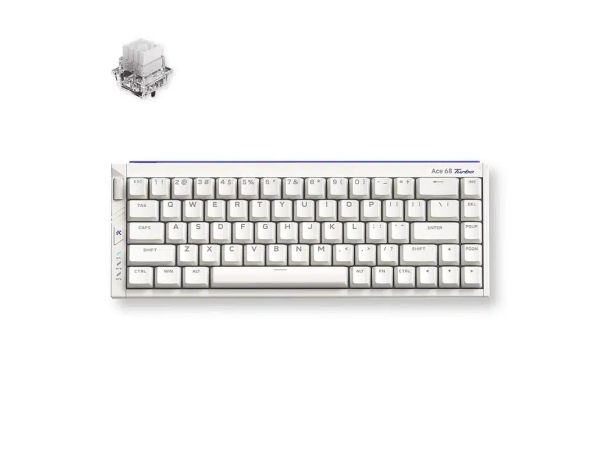 MCHOSE Ace 68 Turbo Full-aluminum Keyboard Esports Magnetic Hall Effect (Nova White)