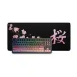 Japanese Gaming Set - Aula F87 Pro (Pink/Black) + „LIT Mousepad” Blossom