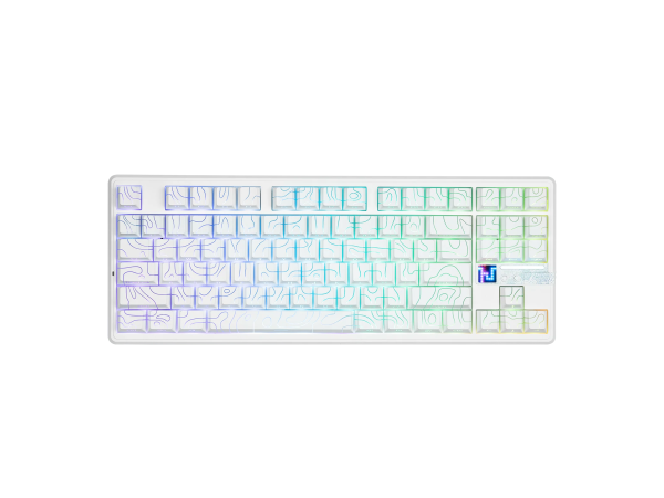 Aula F87 Pro V2 Keyboard (White Contour)