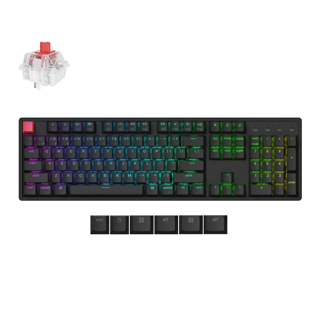 klaviatura-keychron-k-juoda-klaviaturosshop Klaviatūra Keychron K10 QMK (Juoda) - Image 1