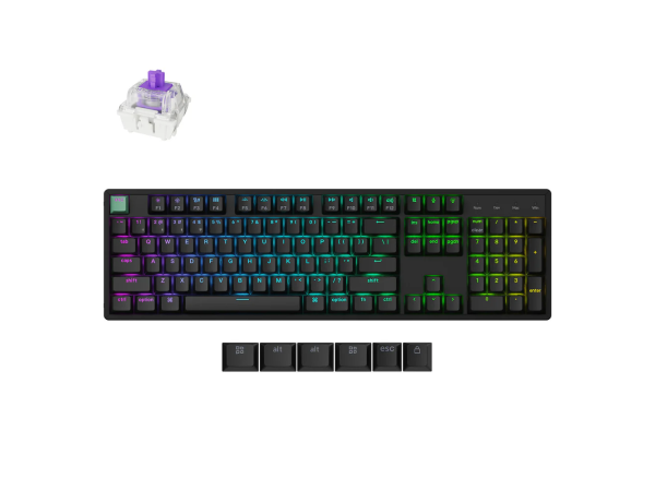 Klaviatūra Keychron K10 Magnetinė Hall Effect K10H-J1 (Juoda)