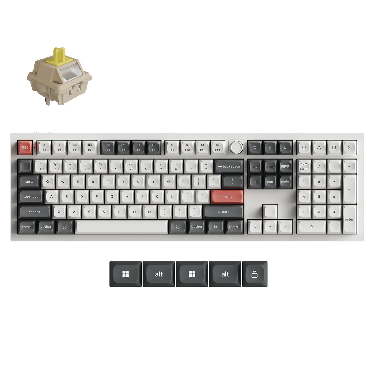 klaviatura-keychron-q-ultra-balta-klaviaturosshop Klaviatūra Keychron Q6 Ultra (Balta) - Image 1