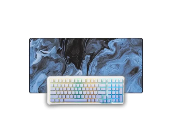 Mėlynas Žaidimų Rinkinys - MCHOSE K99 V2 + „LIT Mousepad” Strata Geo 2