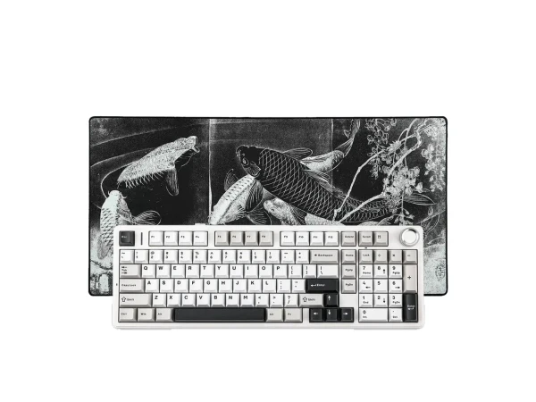 Pilkas Žaidimų Rinkinys - Aula F99 PRO + „LIT Mousepad” Carp with Wisteria, by Yoshitoshi (Tamsus)