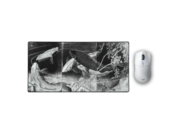 Pilkas Žaidimų Rinkinys - AULA SC580X + „LIT Mousepad” Carp with Wisteria, by Yoshitoshi (Tamsus)
