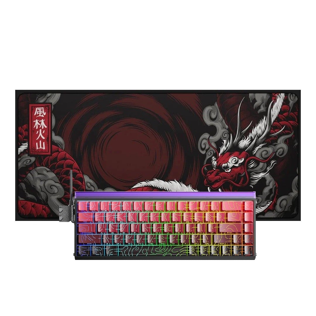 raudonas-zaidimu-rinkinys-aula-hero--hall-effect-lit-mousepad-dragon Raudonas Žaidimų Rinkinys - Aula Hero 68 Hall Effect + „LIT Mousepad” Dragon - Image 1
