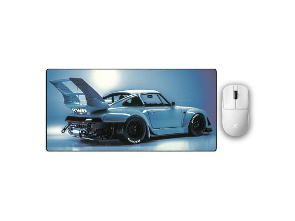 Šviesiai Mėlynas Žaidimų Rinkinys - MCHOSE L7 Ultra+ + „LIT Mousepad” Vaporwave Porsche