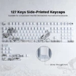 Klaviatūros keycaps'ai HZGAMER Great Wave (Balti)