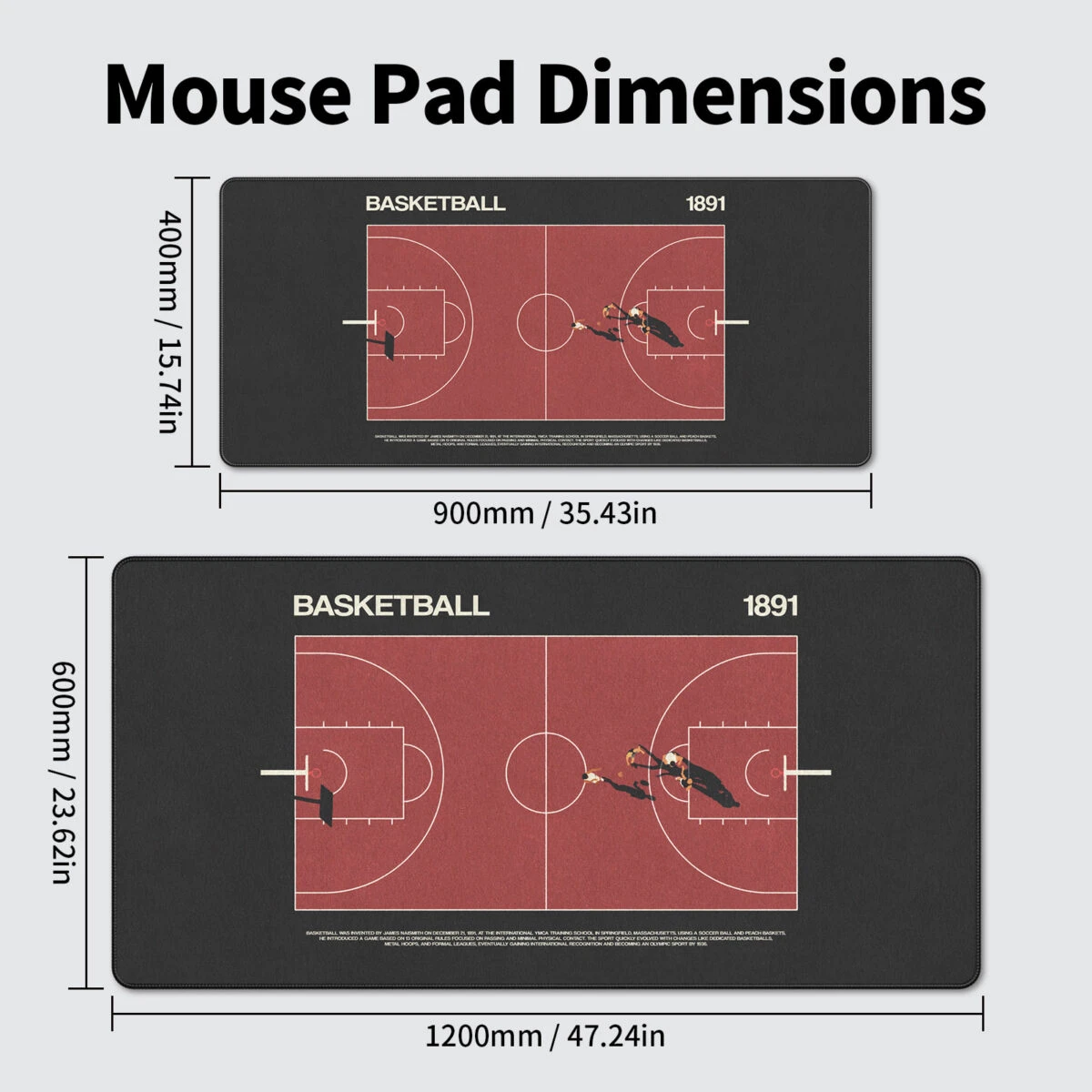 Pelės kilimėlis „LIT Mousepad” Basketball-1891 - Image 7