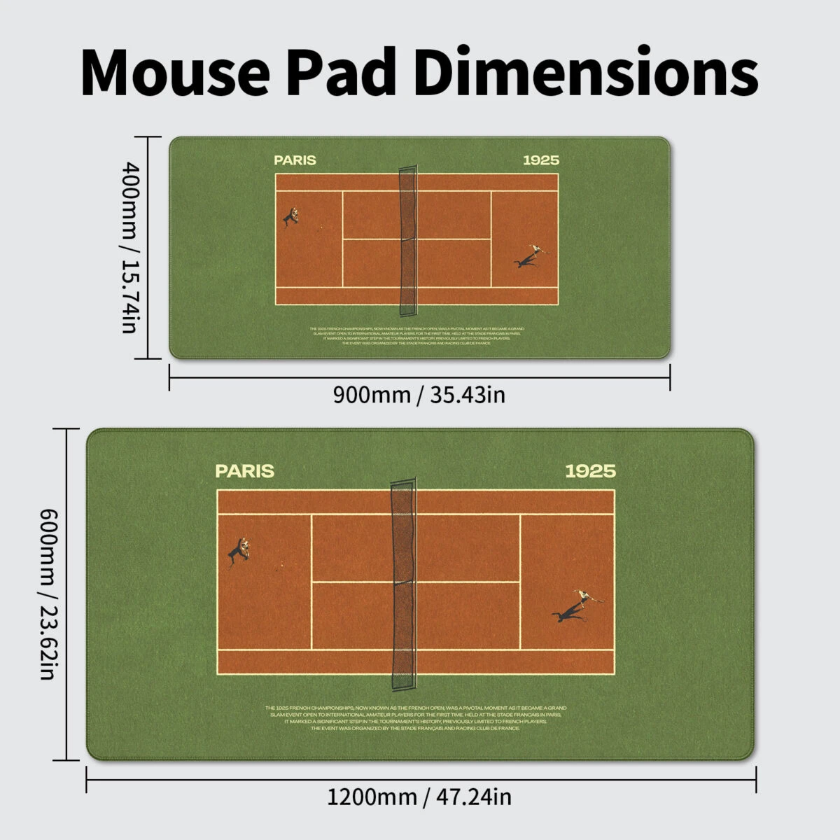 Pelės kilimėlis „LIT Mousepad” The French Open - Image 7