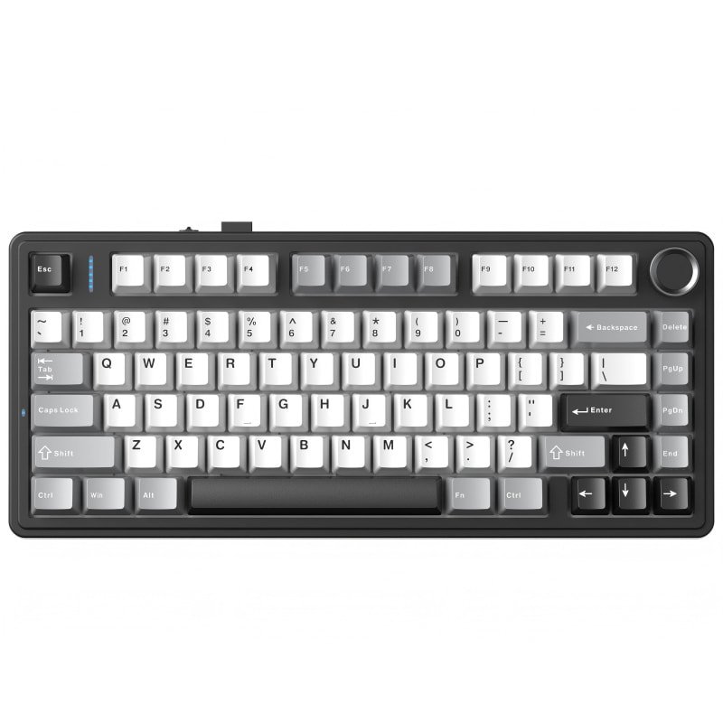 klaviatura-aula-f75-he-magnetine-juoda-balta-klaviaturos.shop Klaviatūra Aula F75 HE Magnetinė (Juoda/Balta) - Image 1